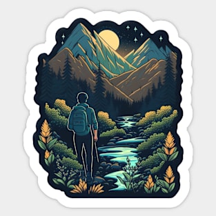 Beautiful Hiker Motif - Buy and Plant a Tree Sticker